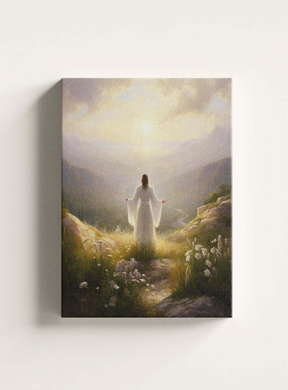 Matthew 5:6 Serene Sunrise Christian Canvas Print