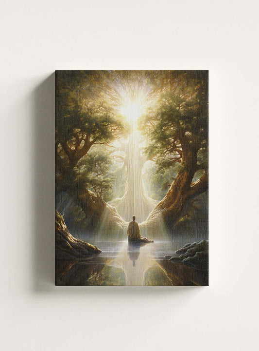 Matthew 5:9 - Peaceful Forest Art - Scripture Canvas Print