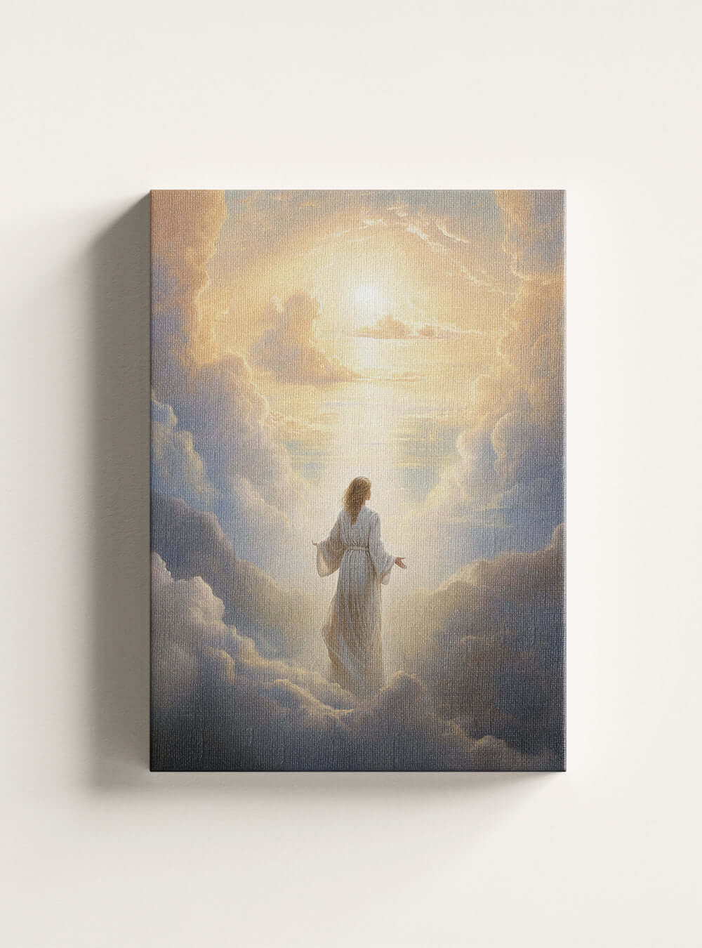 Matthew 6:10 Angelic Figure Canvas | Christian Decor Print