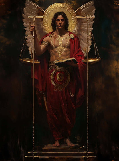 Neoclassical Balance Archangel - Christian Home Decor Poster Print