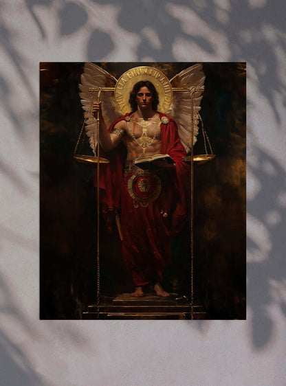 Neoclassical Balance Archangel - Christian Home Decor Poster Print