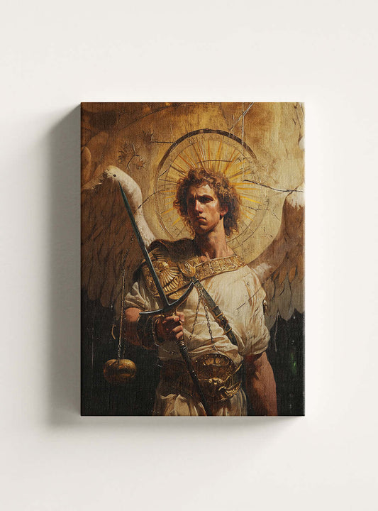 Neoclassical Christian Art Gift: Simplicity Essence Canvas Print