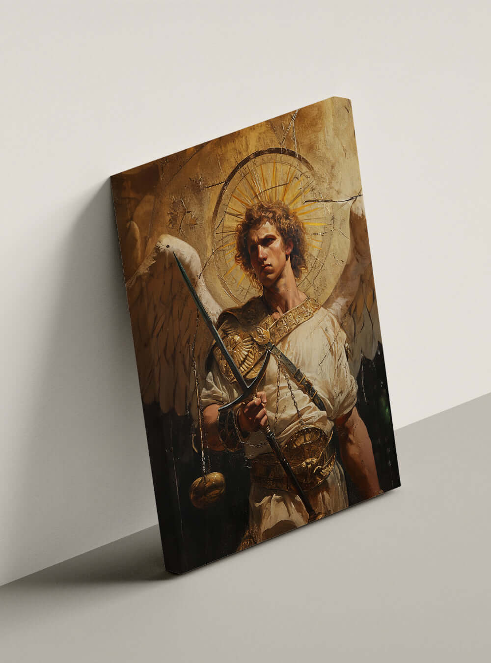 Neoclassical Christian Art Gift: Simplicity Essence Canvas Print