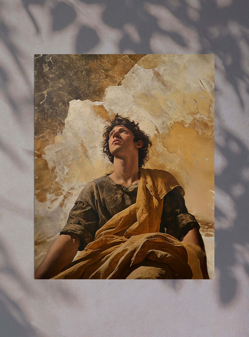 Neoclassical Christian Artwork of Hope-Inspired Angel Scripture Poster Print