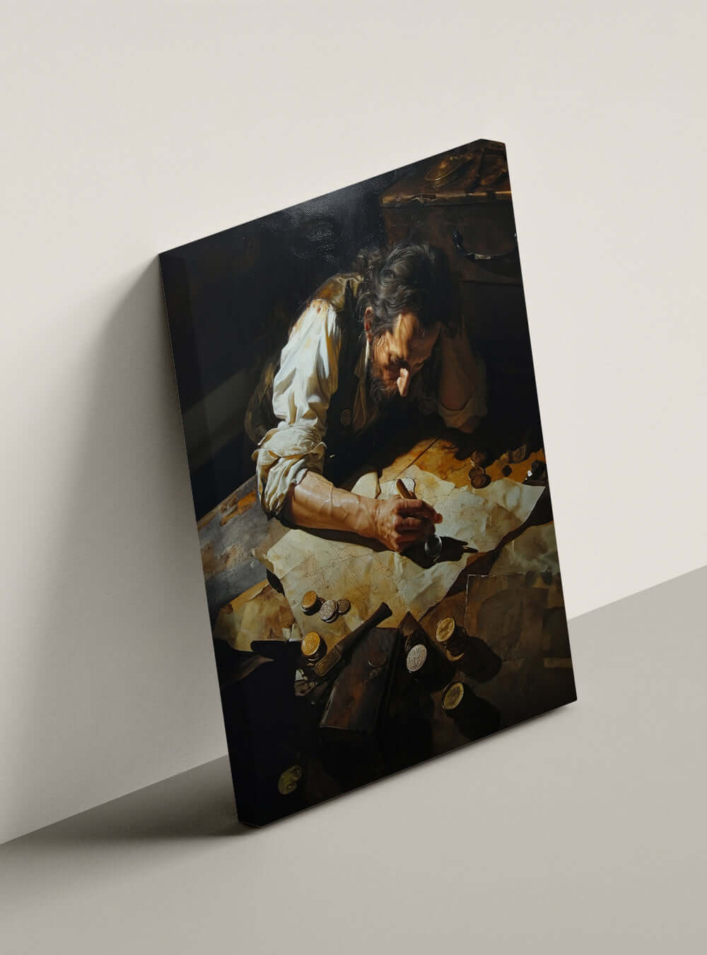 Neoclassical Christian Wall Decor: Contemplation Oil-style Canvas Artwork