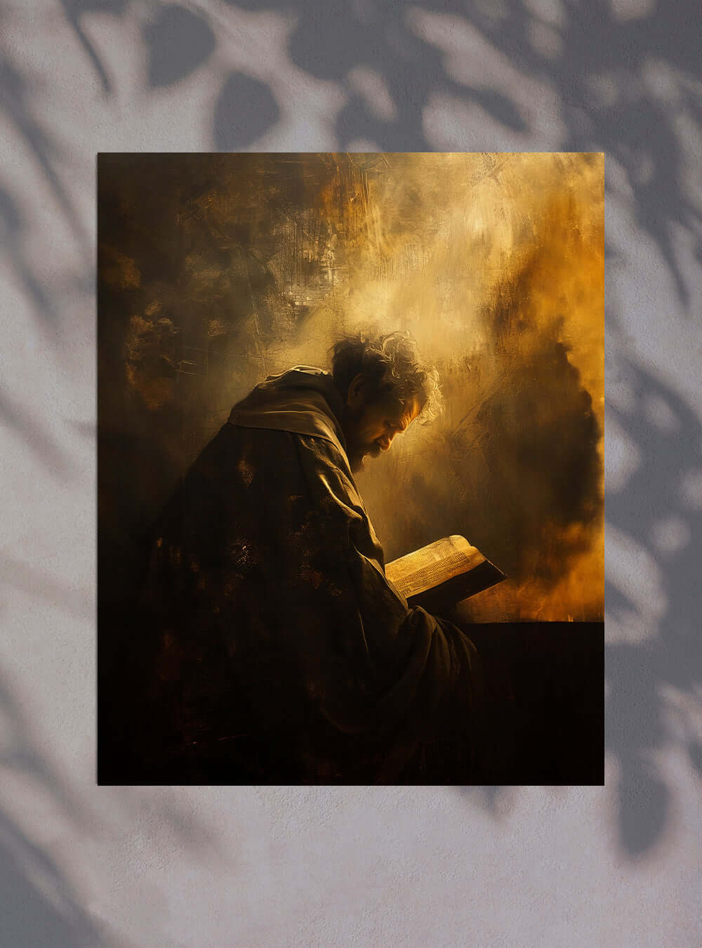 Neoclassical Sacred Art: Divine Contemplation Poster Print for Christian Wall Decor