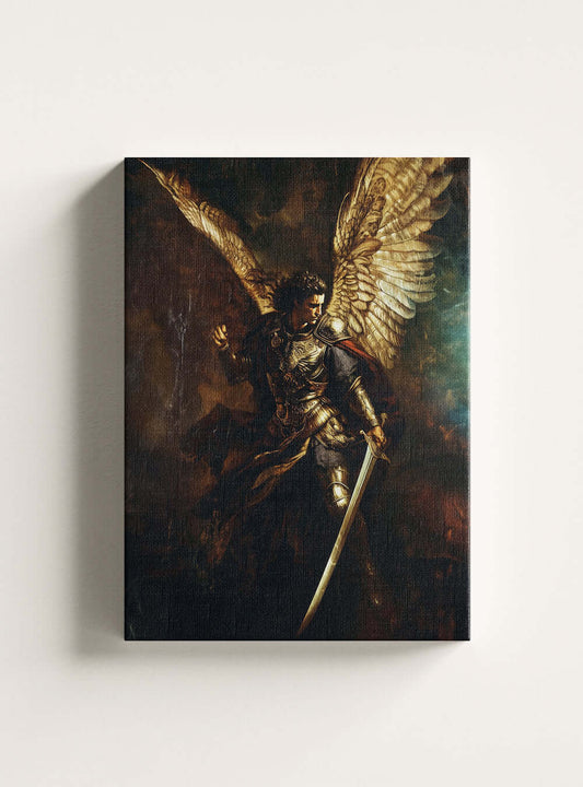 Neoclassical Triumph Canvas: Archangel Christian Home Decor