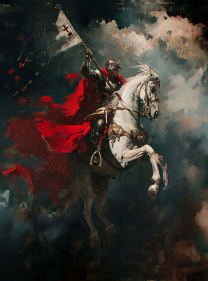 Neoclassical Valor: Resilient Grace Christian Poster Print