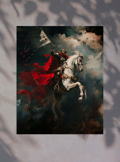 Neoclassical Valor: Resilient Grace Christian Poster Print