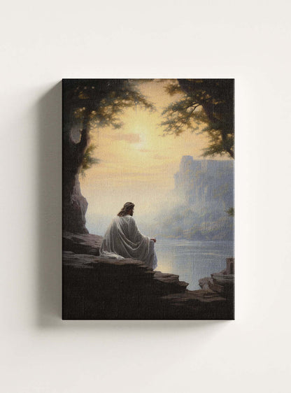 Numbers 6:24 - Radiant Sunset Christian Canvas - Spiritual Print