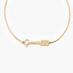 Personalized Verse Nameplate 14K Gold Plated Sterling Silver Bracelet