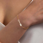 Personalized Verse Nameplate 14K Gold Plated Sterling Silver Bracelet