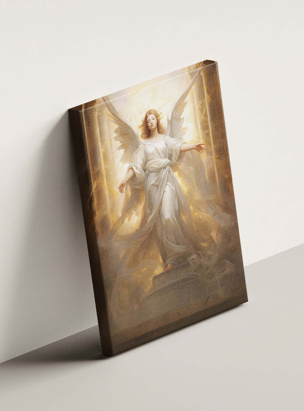 Philippians 1:6 Angelic Light Christian Wall Canvas Print