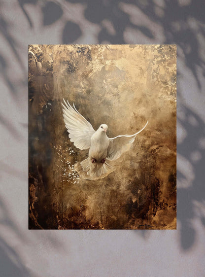 Proverbs 29:18 Christian Wall Decor: Inspirational Dove Vision - Holysteller Print