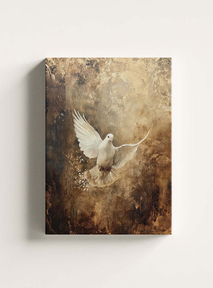 Proverbs 29:18 Sacred Art Christian Canvas: Dove Vision – Holysteller Print