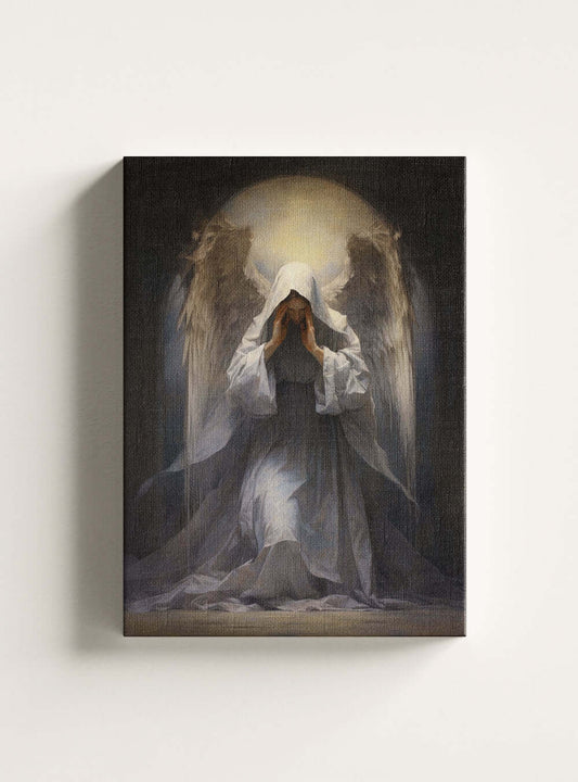 Psalm 10:14 Angelic Figure - Modern Christian Art Canvas Print