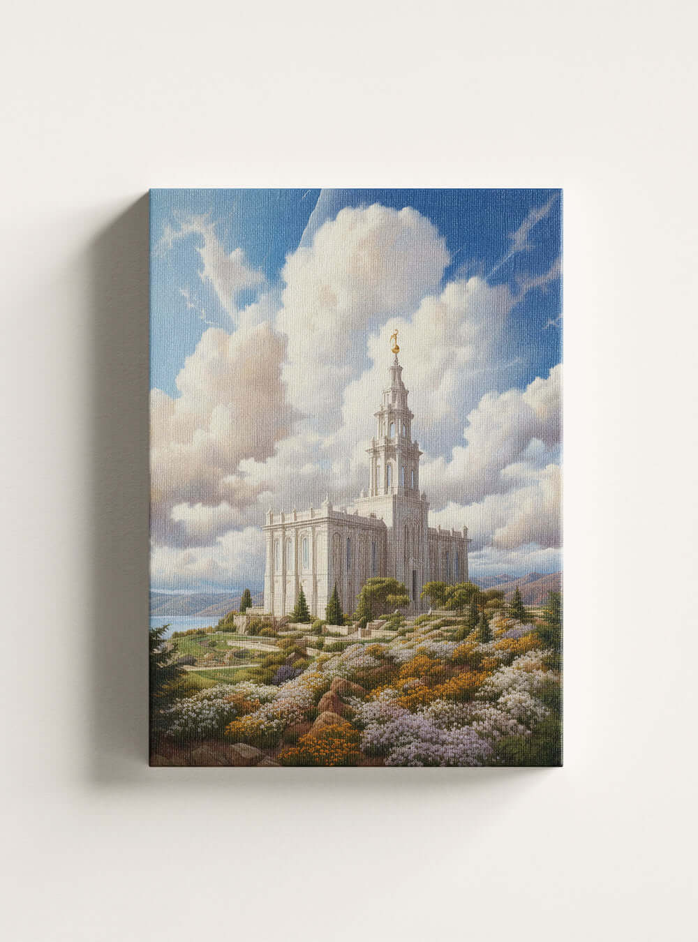 Psalm 16:1 - Majestic Temple Art - Christian Home Decor Canvas Print