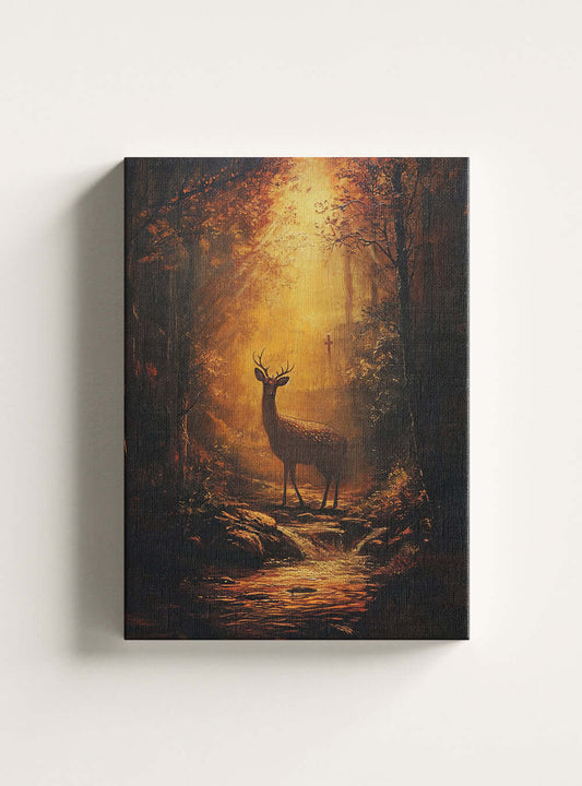 Psalm 42:1 Deictic Canvas - Yearning Deer - Christian Wall Art Print