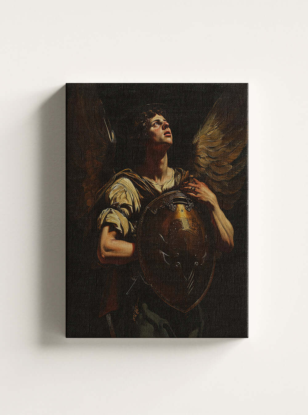 Psalm 9:2 Angelic Warrior Bible Verse Art Canvas Print