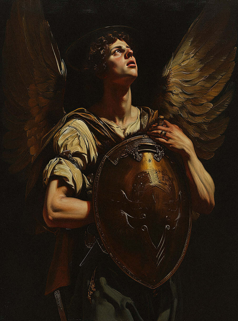 Psalm 9:2 Baroque Angelic Warrior Scripture Images Print