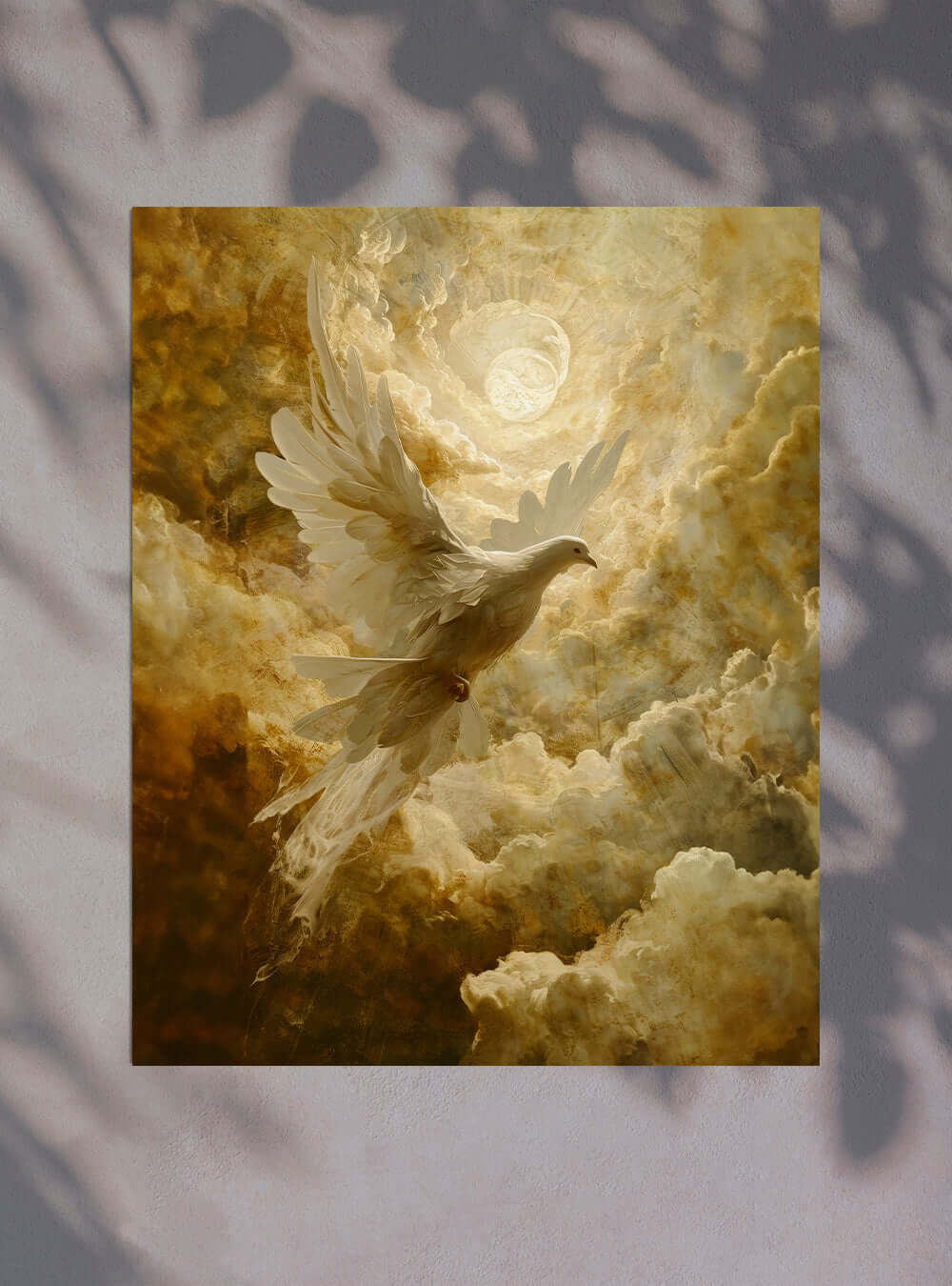 Rejoice in the Lord Always; Bible Verse Image, Ethereal Dove Ascension Christian Art Gift Print