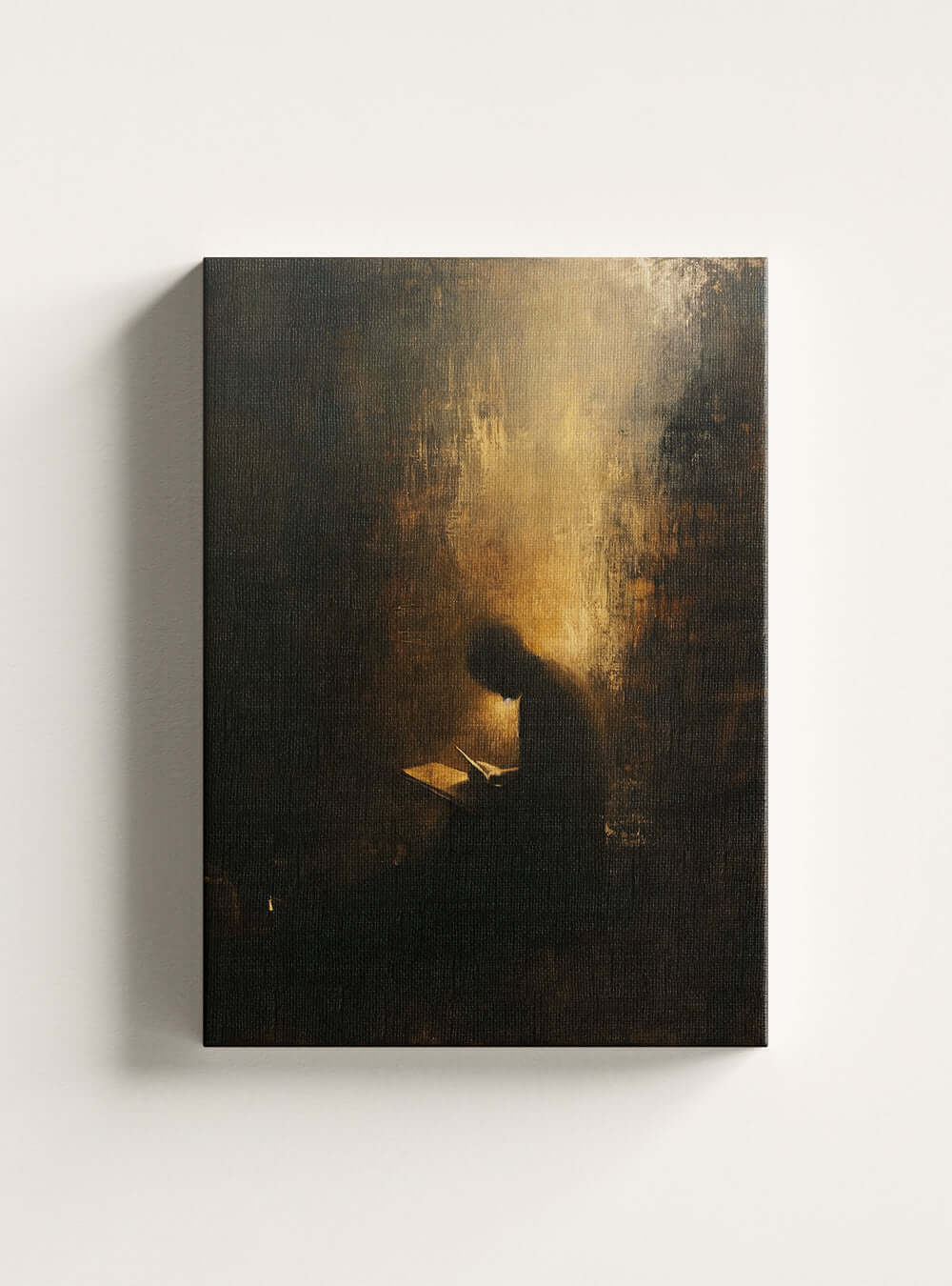 Religious Painting Reflecting Secret Serenity Scripture Canvas Print