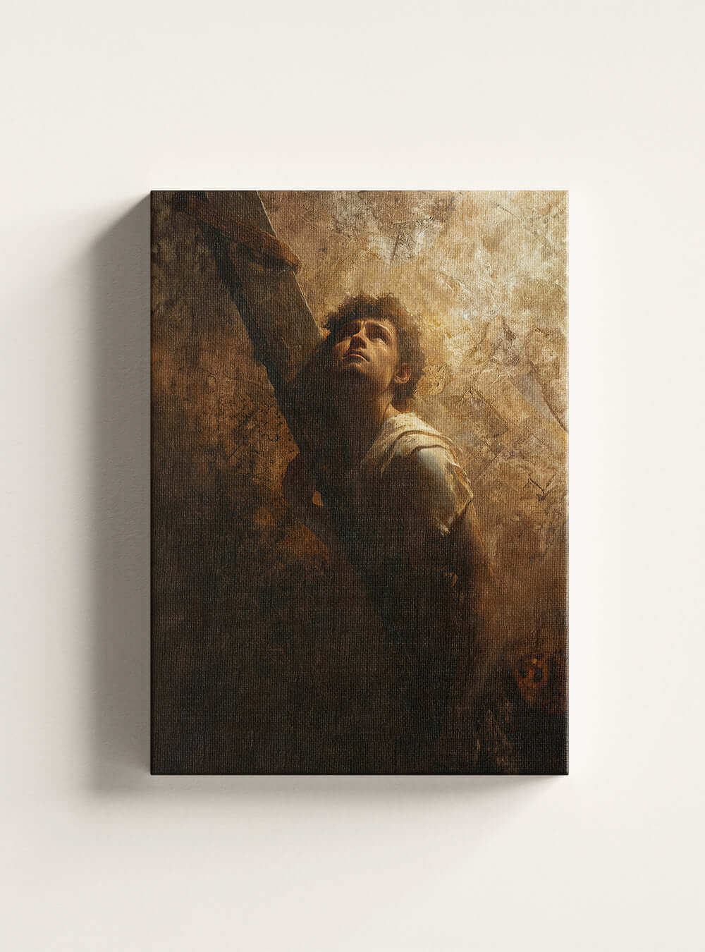 Resilient Ascension Neoclassical Canvas: Christian Wall Art