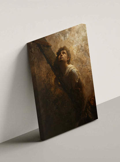 Resilient Ascension Neoclassical Canvas: Christian Wall Art