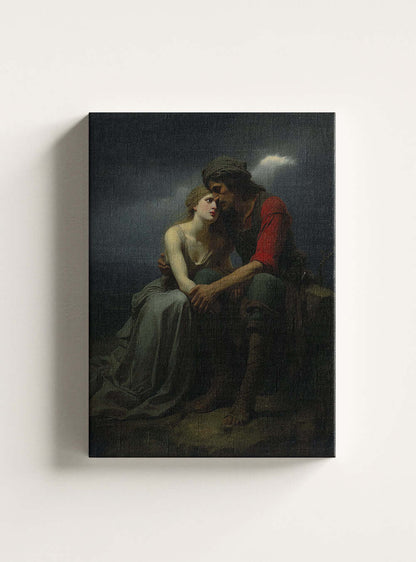 Revelation 12:10 - Heavenly Embrace - Christian Canvas Print