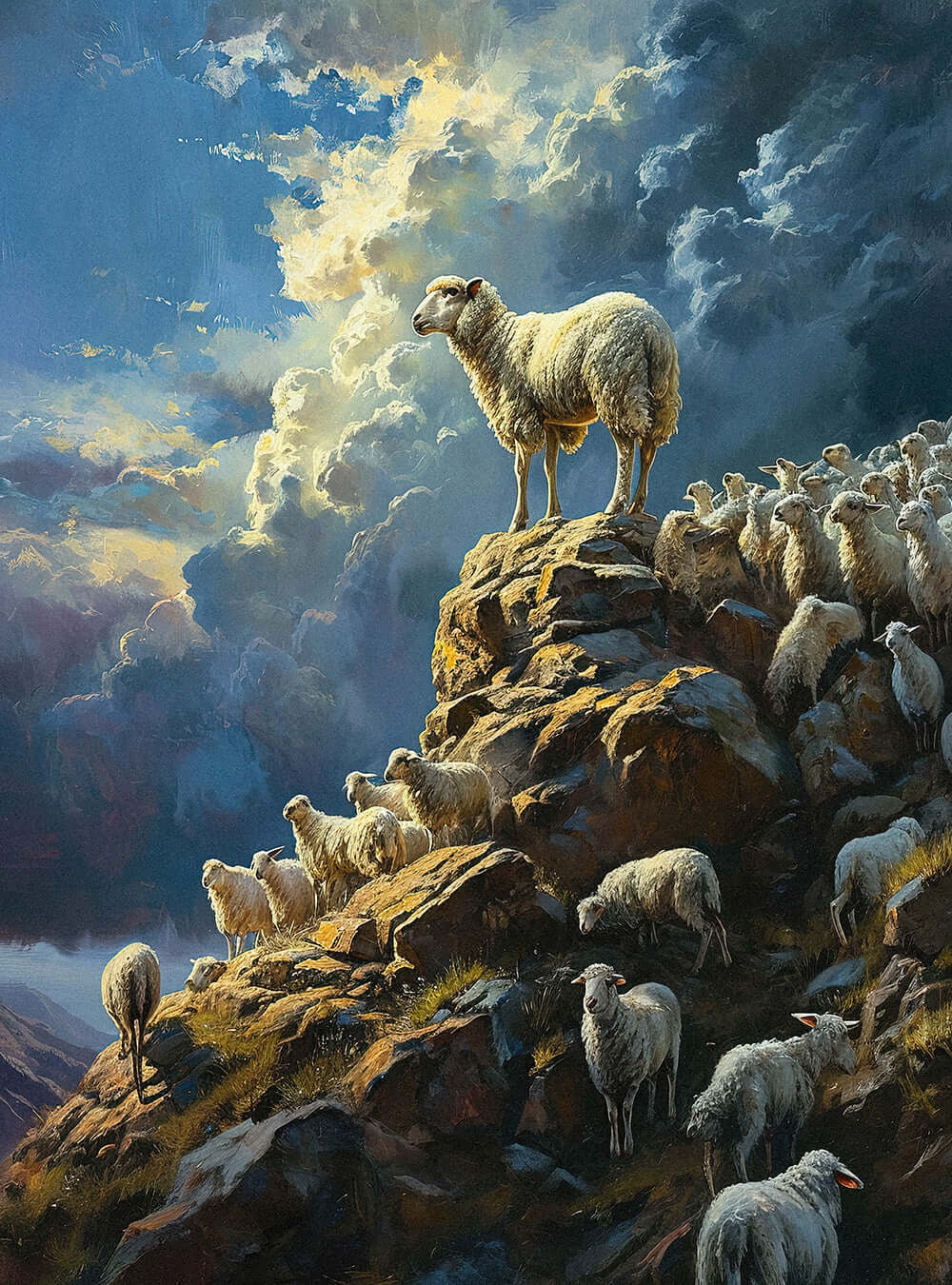 Revelation 15:3 Shepherd Scene Christian Poster Print