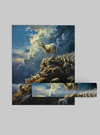 Revelation 15:3 Shepherd Scene Christian Poster Print