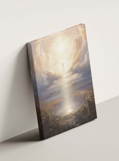 Revelation 18:4 | Angelic Sunrise | Sacred Canvas Print