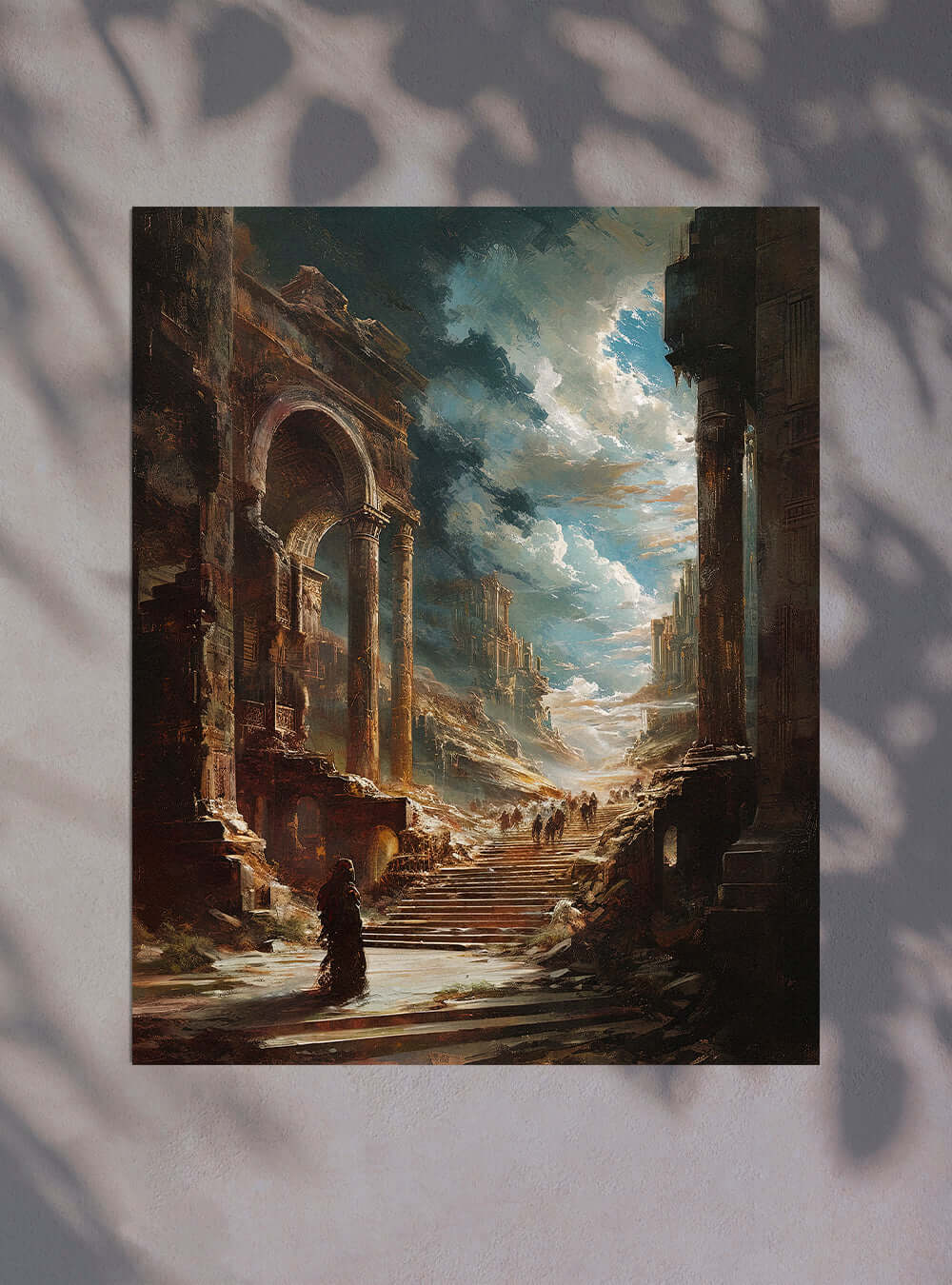 Revelation 19:1 Mystical Ruins Scene - Bible Art Poster Print