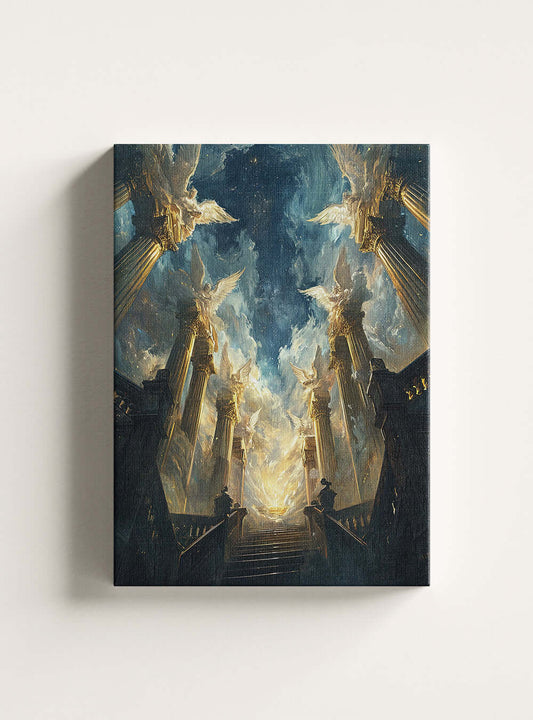 Revelation 19:5 Angelic Ascension Christian Home Decor Canvas Print