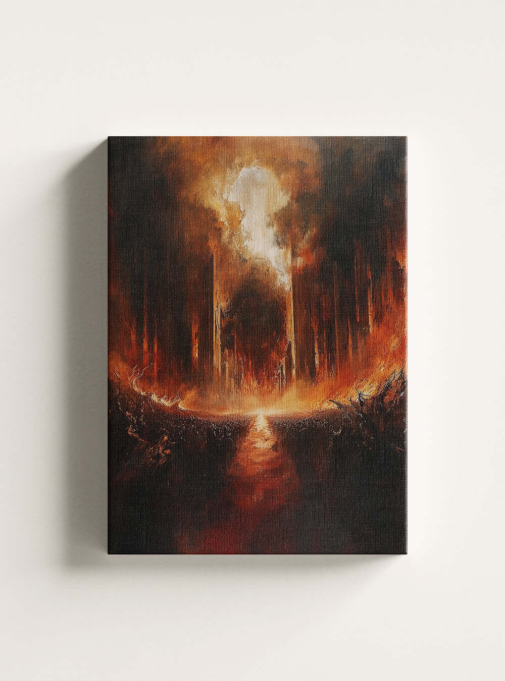 Revelation 20:10 Bible Art Apocalyptic Vision on Canvas