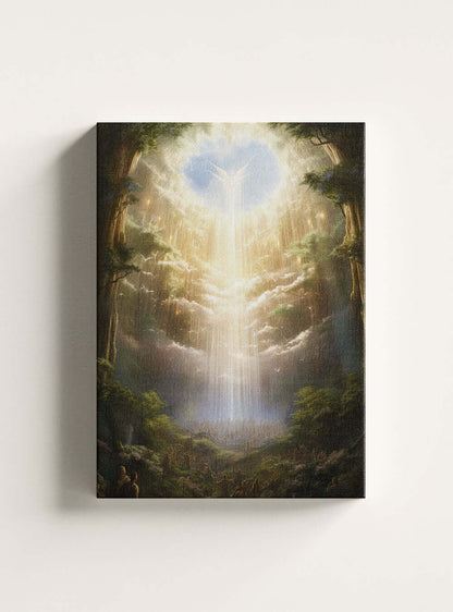 Revelation 20:6 Angel Descend Sacred Art Canvas Print