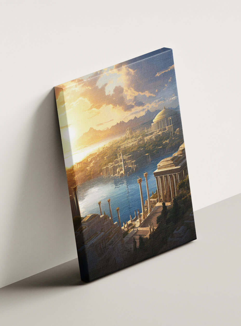 Revelation 21:23 - Sunset Ethereal City Christian Canvas Print