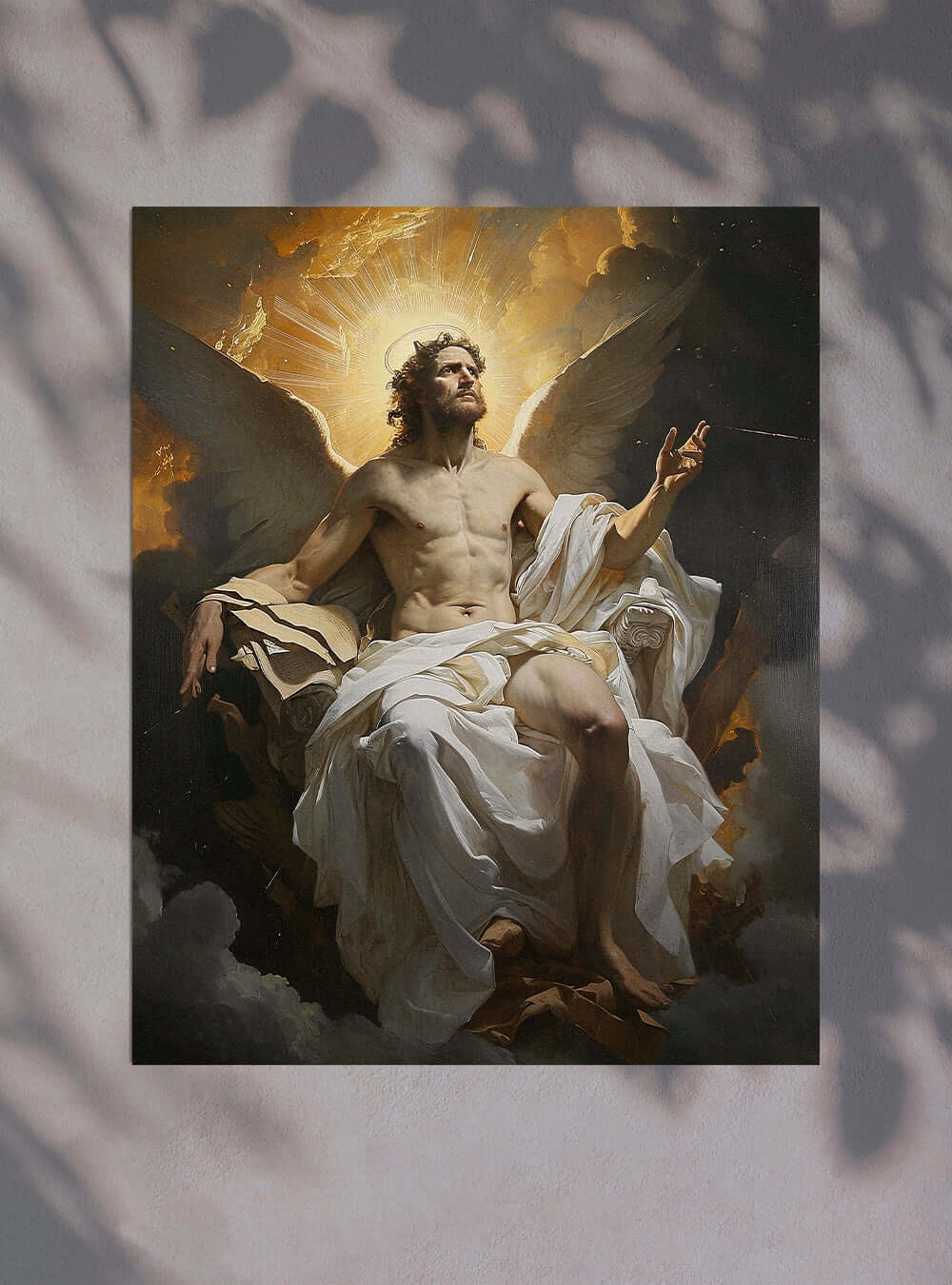 Revelation 21:7 Inspired Angelic Ascension Christian Wall Decor Poster