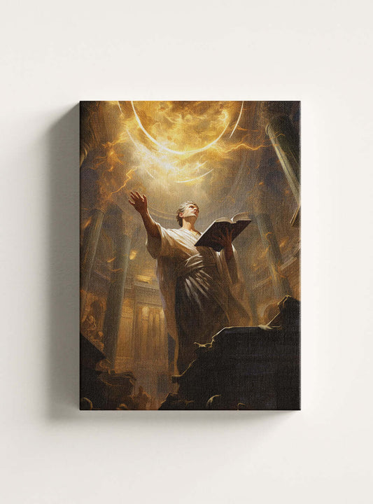 Revelation 22:18 Divine Temple Art - Christian Artwork Canvas Print