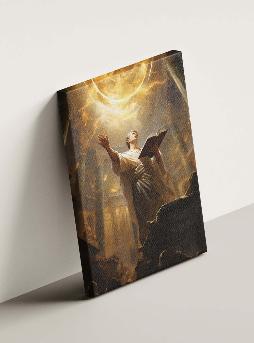 Revelation 22:18 Divine Temple Art - Christian Artwork Canvas Print