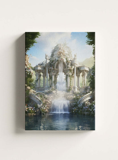 Revelation 22:5 Serene Garden Christian Canvas Art Print