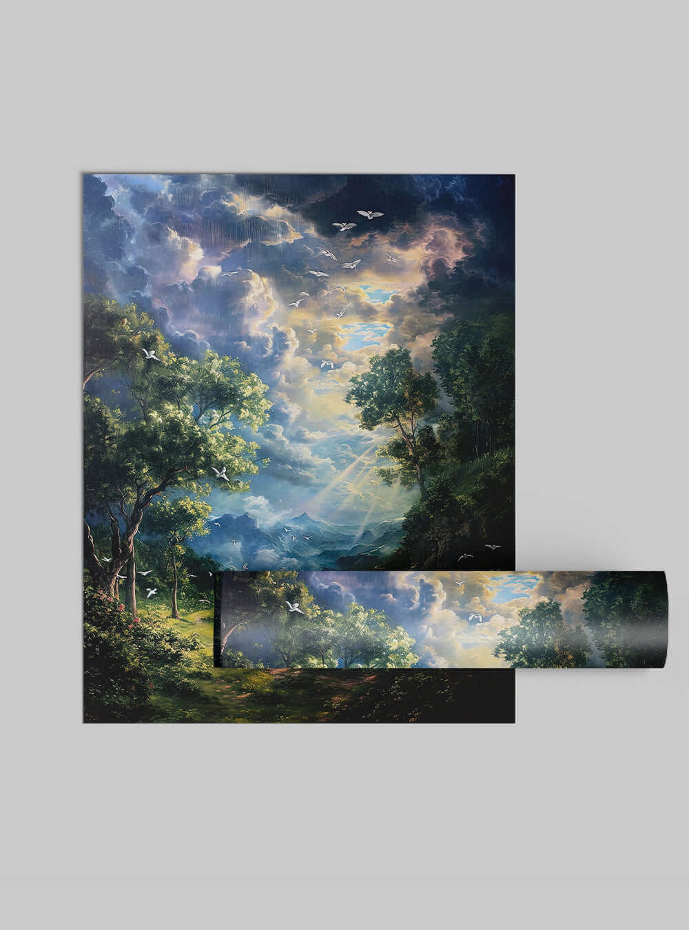 Revelation 3:8 Inspired Heavenly Light Scenic Christian Art Gifts Print