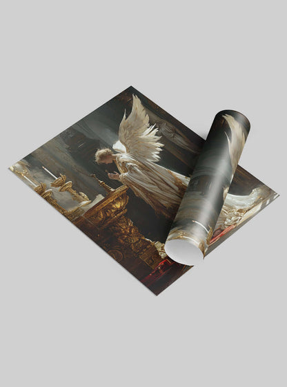 Revelation 8:4 Angelic Prayer Ethereal Sacred Art Poster Print