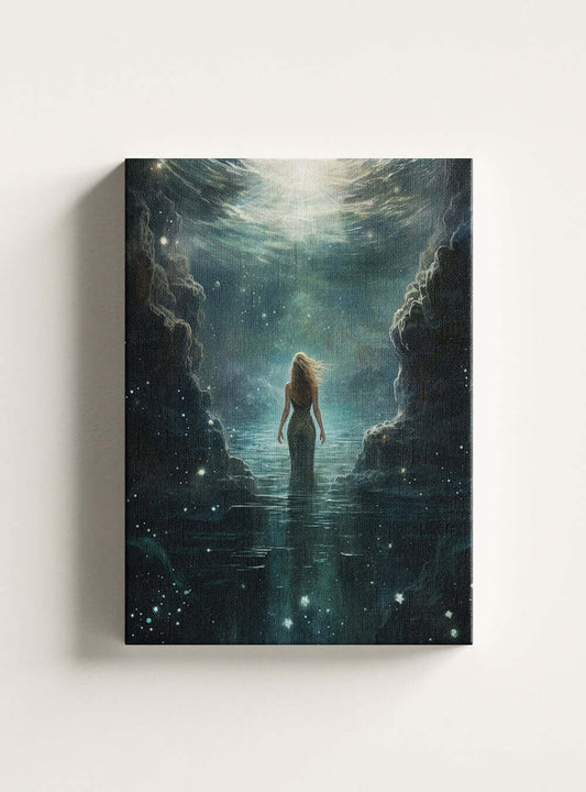 Romans 11:33 - Mystical Waterscape - Christian Art Canvas Print