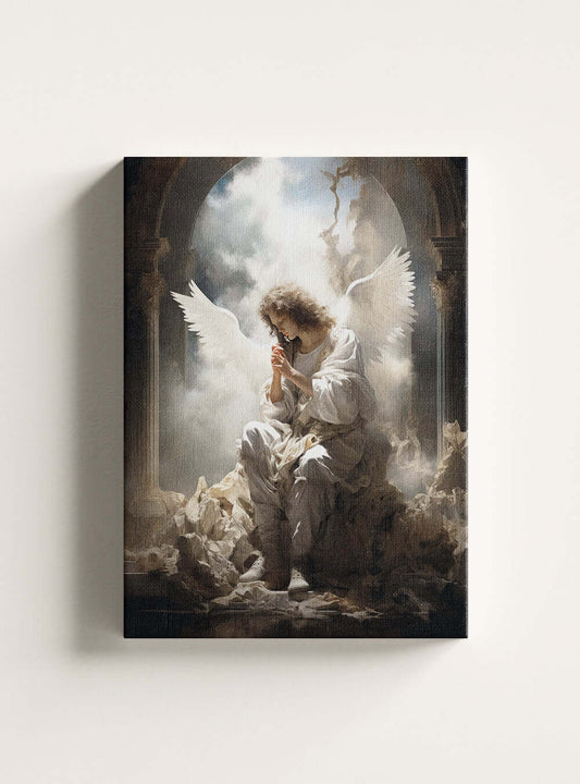 Romans 12:2 Angelic Light Christian Art Canvas Print