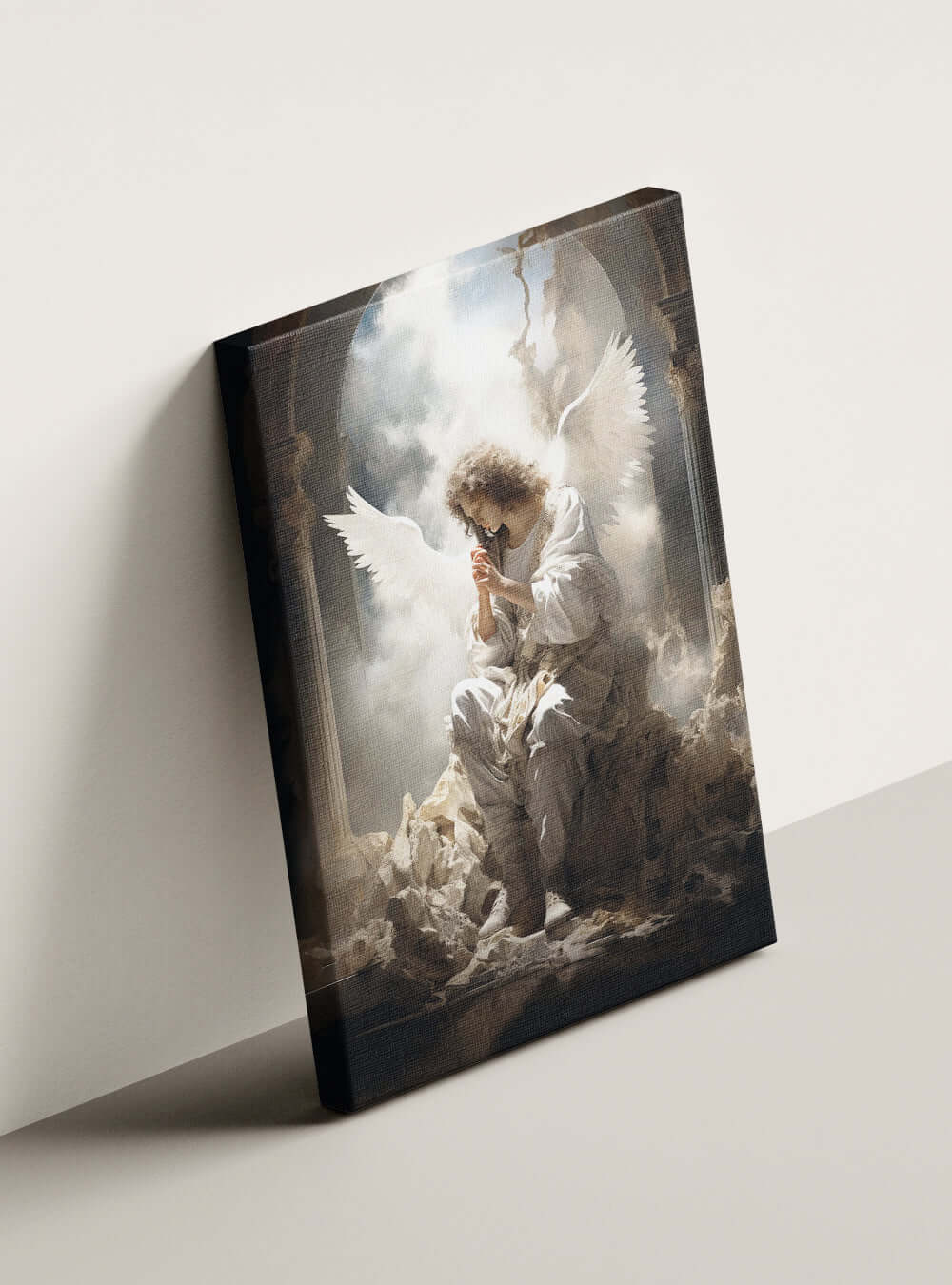 Romans 12:2 Angelic Light Christian Art Canvas Print