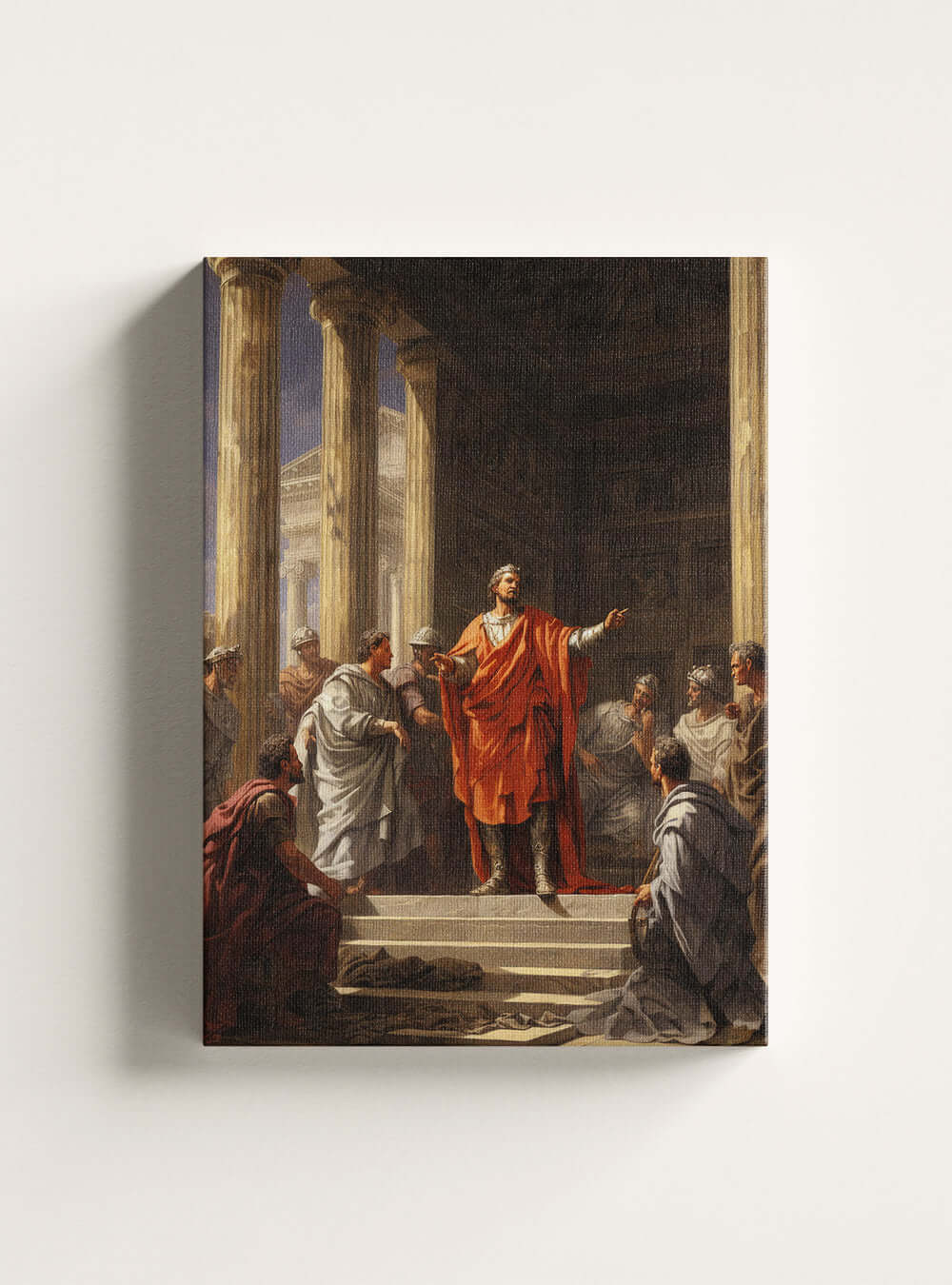 Romans 13:1 Ancient Address Bible Art Canvas Print