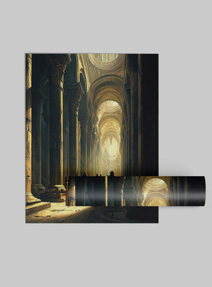 Romans 2:11 Cathedral Light Scripture Poster