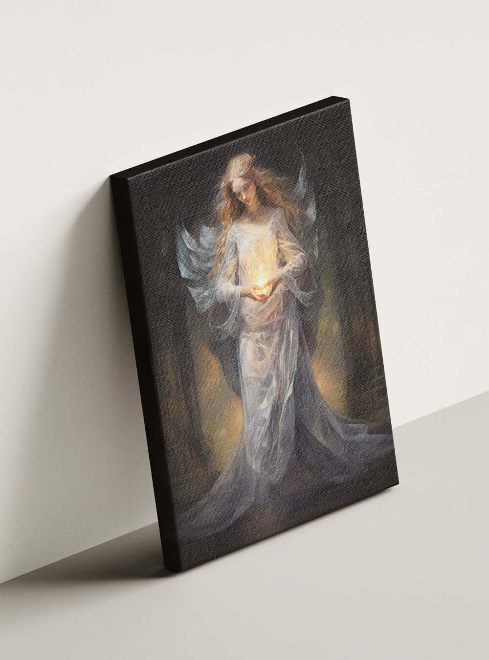 Romans 5:5 Angelic Figure – Christian Artwork Canvas Print