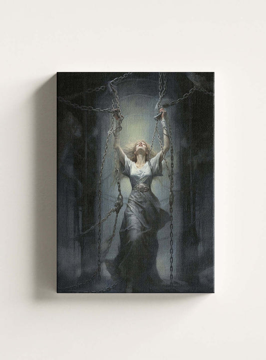 Romans 6:22 Angel Chains Art - Christian Wall Canvas Print